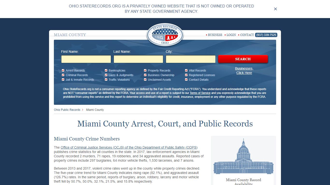 Miami County Arrest, Court, and Public Records