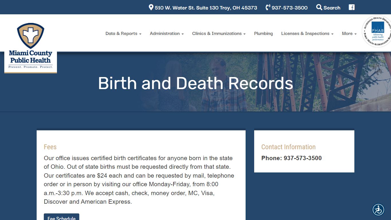 Birth and Death Records • Miami County Public Health